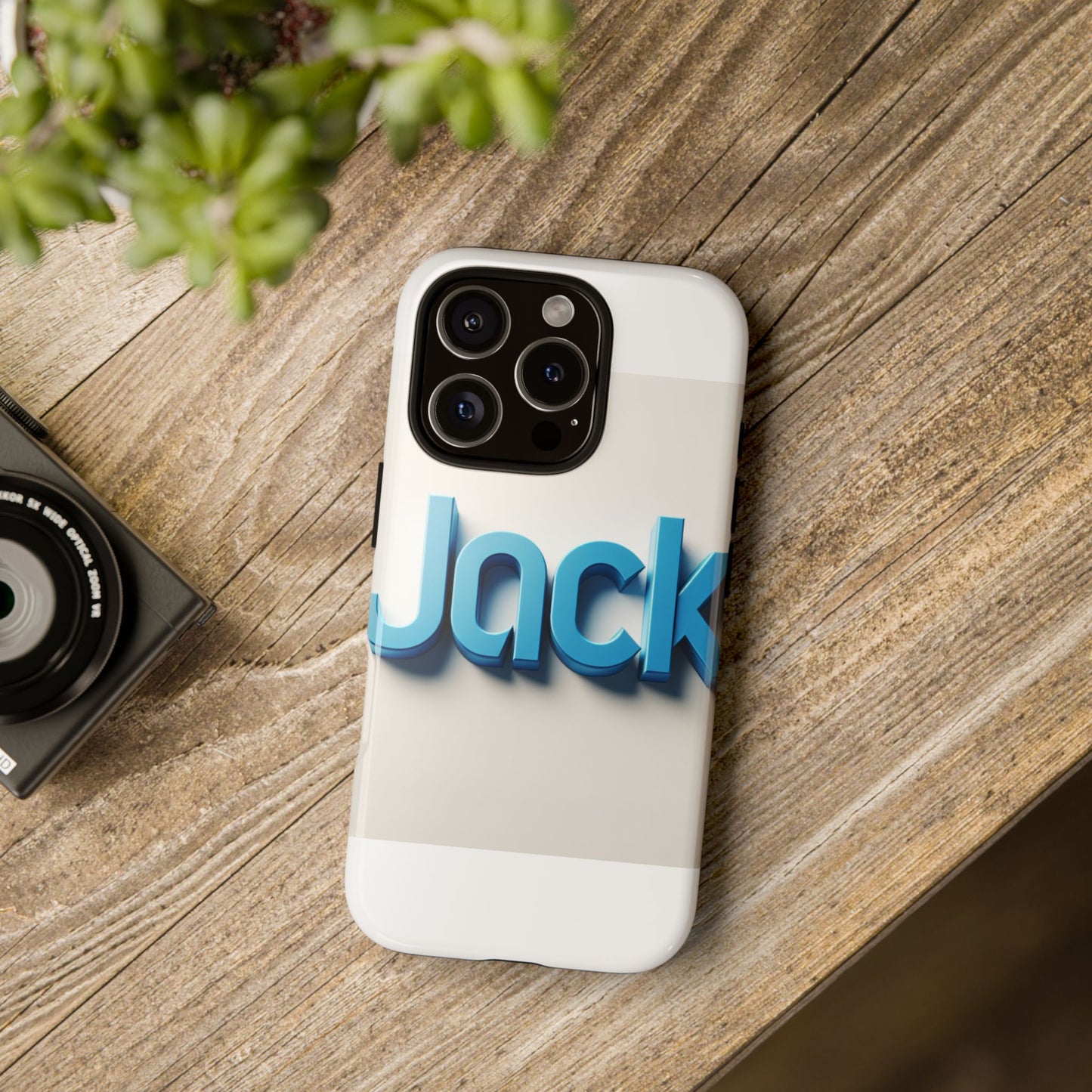 vibrant blue 3d text phone case for stylish protection, unique retro design for men and women, compatible with iphone 13, 14, 15 & 16 – all models including pro, pro max & plus