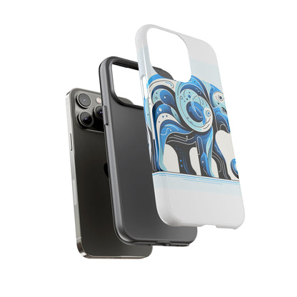 Vibrant 3D Blue Elephant Design Protective Phone Case – Unique Abstract Art Style for Stylish Protection Compatible with iPhone 13, 14, 15 & 16 – all models including Pro, Pro Max & Plus
