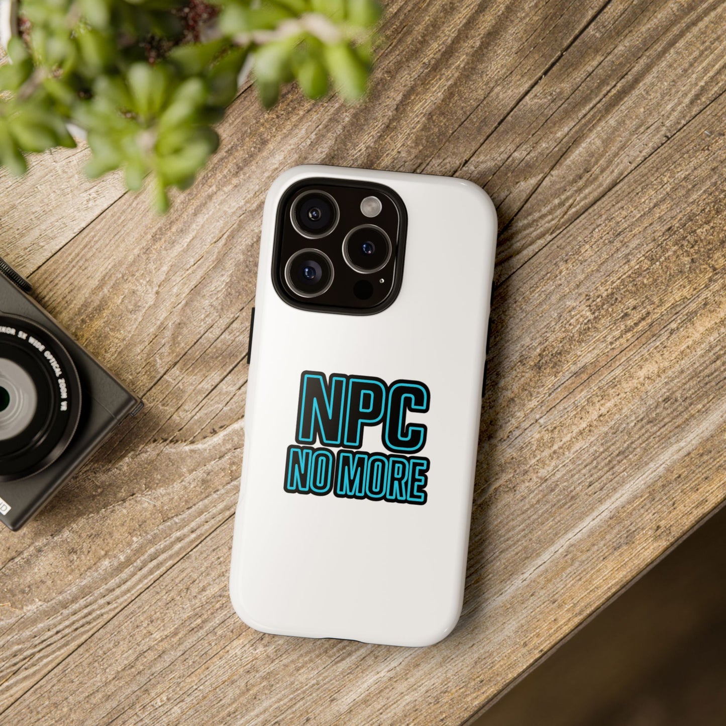 tough cases - npc no more phone case for gamers & meme lovers - stylish protective cover for trendsetters, shock-absorbing design, ideal gift for tech enthusiasts