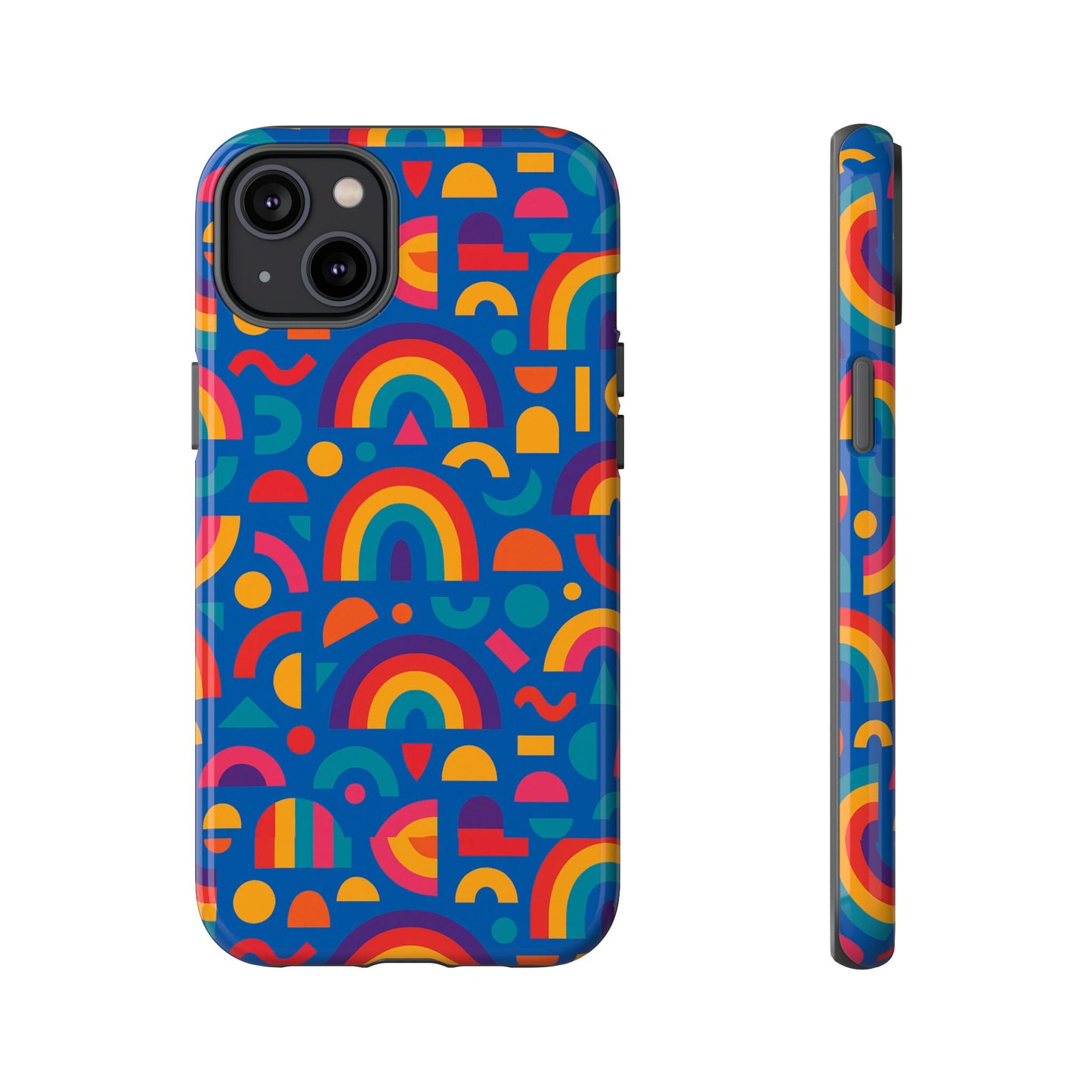 rainbow 3d wrap protective phone case stylish accessory for adults and teens compatible with iphone 13, 14, 15 & 16 – all models including pro, pro max & plus