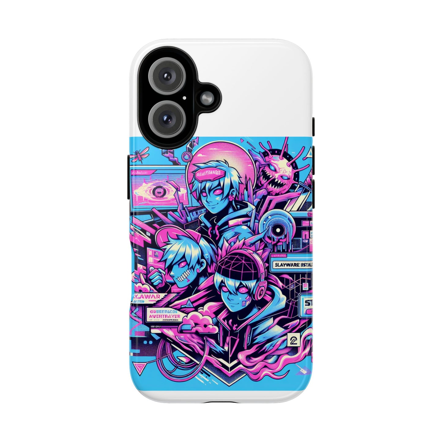 slayware installed protective phone case with 3d wrap design for anime and comic culture lovers