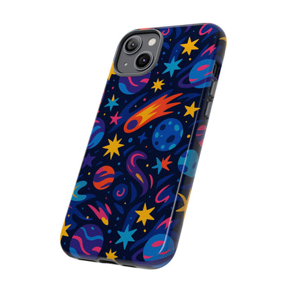 Vibrant 3D Space Design Protective Phone Case for Stylish Protection and Self-Expression Compatible with iPhone 13, 14, 15 & 16 – all models including Pro, Pro Max & Plus