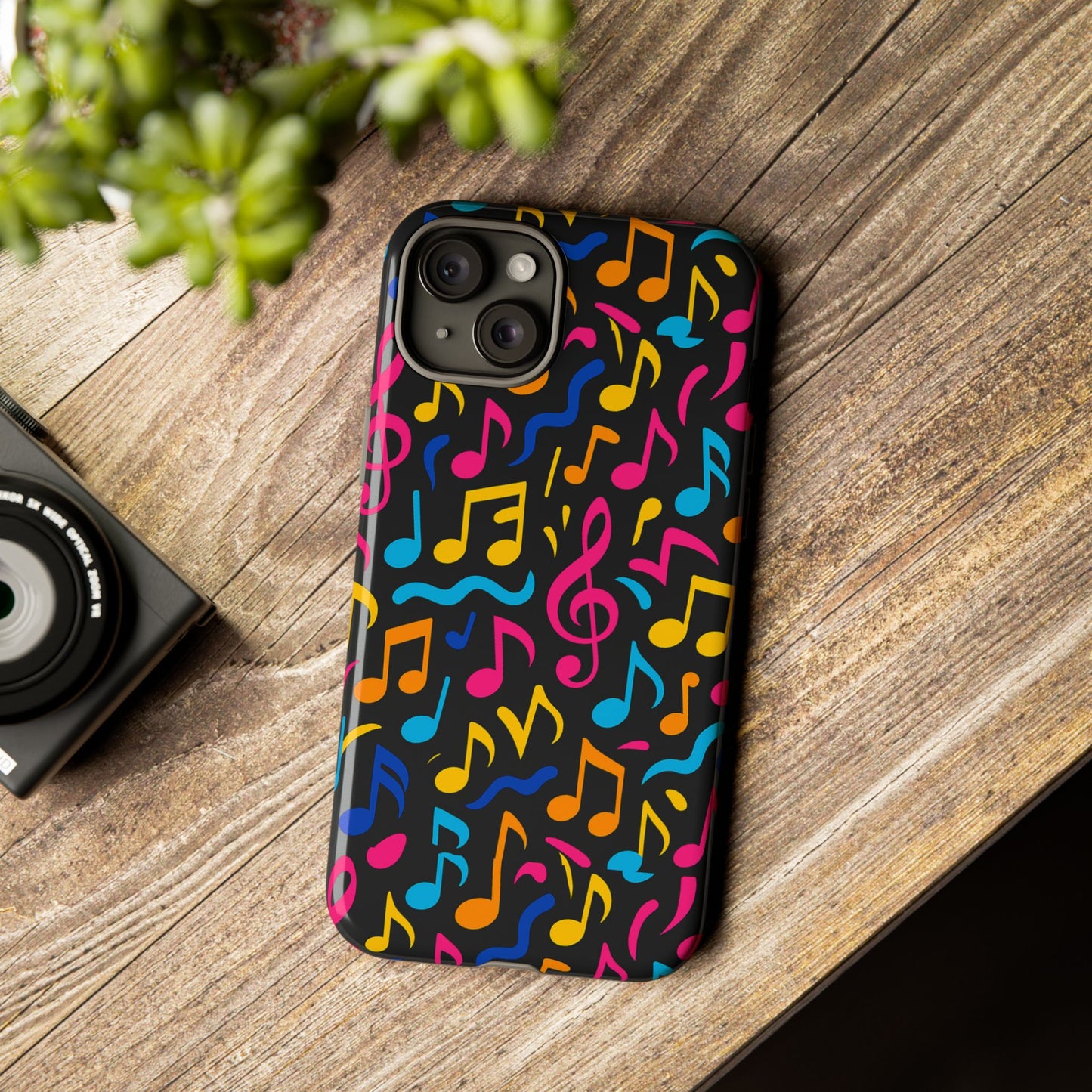 vibrant music themed phone case with colourful 3d design – stylish protection for music lovers – compatible with iphone 13, 14, 15 & 16 – all models including pro, pro max & plus