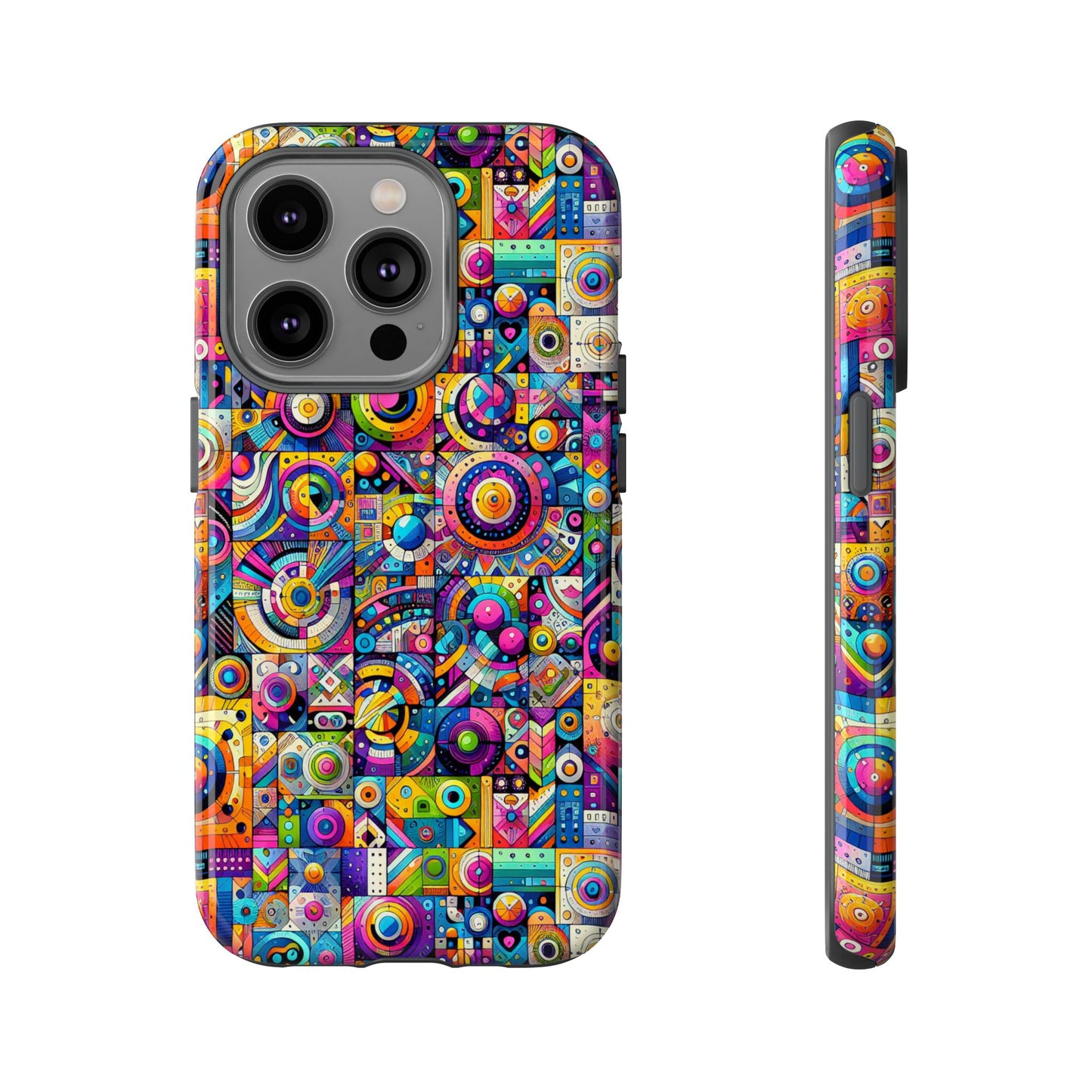 pattern image 3 vibrant shockproof phone case for anime and comic fans - stylish protection and colourful art finish – compatible with iphone 13, 14, 15 & 16 – all models including pro, pro max & plus