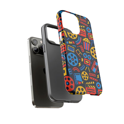 Vibrant 3D Film Reel Protective Phone Case for Unique Style and Robust Protection Compatible with iPhone 13, 14, 15 & 16 – all models including Pro, Pro Max & Plus