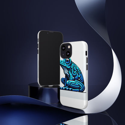 Vibrant Blue Frog 3D Wrap Phone Case for Unique Accessories Retro Style Compatible with iPhone 13, 14, 15 & 16 – All Models Including Pro, Pro Max & Plus