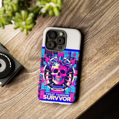Toilet Takeover Survivor 3D Wrap Protective Phone Case for Anime and Comic Fans, Shock Absorbing TPU Silicone, UV Protected, Stylish Design, Gift for Birthdays and Holidays