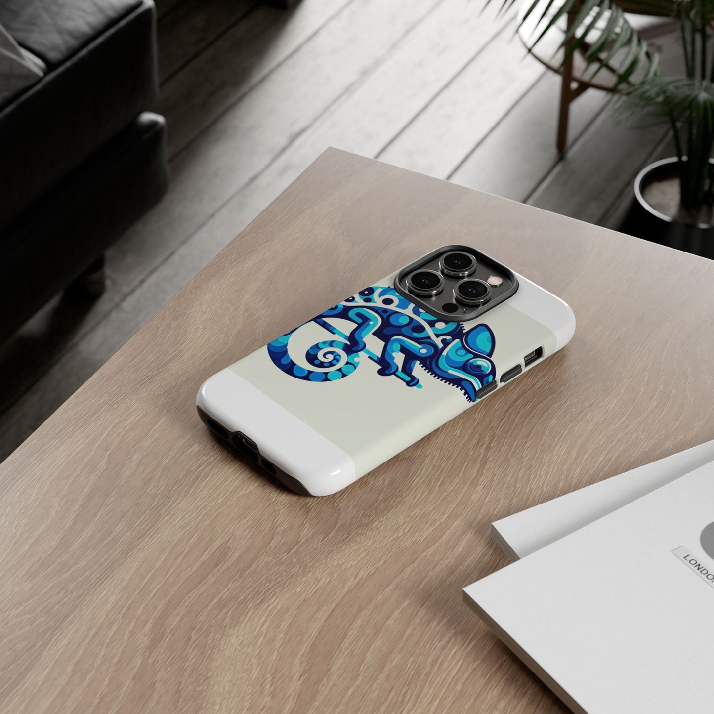 vibrant 3d chameleon phone case for stylish protection with unique blue animal design compatible with iphone 13, 14, 15 & 16 – all models including pro, pro max & plus