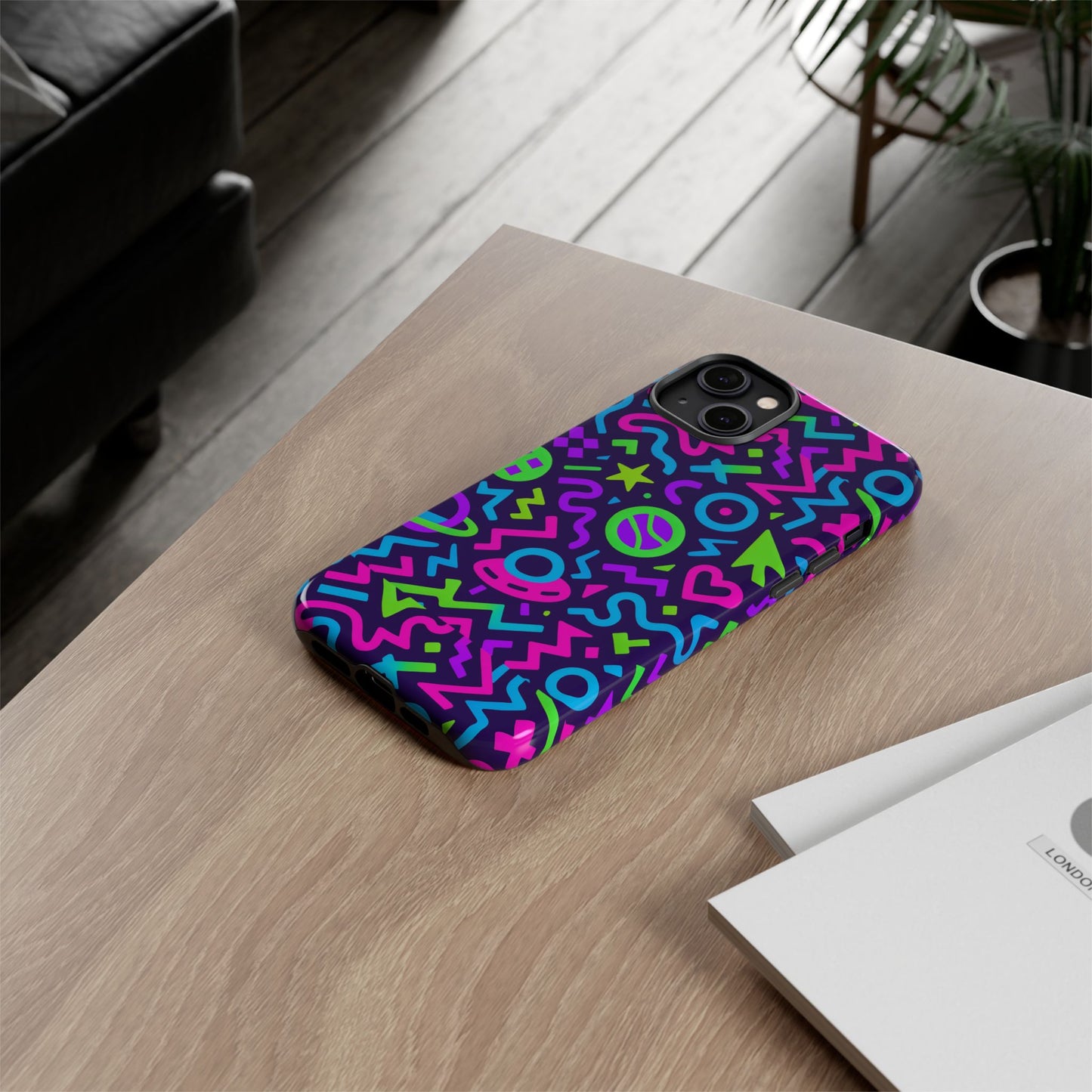 vibrant y2k abstract protective phone case with 3d wrap design for bold aesthetic compatible with iphone 13, 14, 15 & 16 – all models including pro, pro max & plus