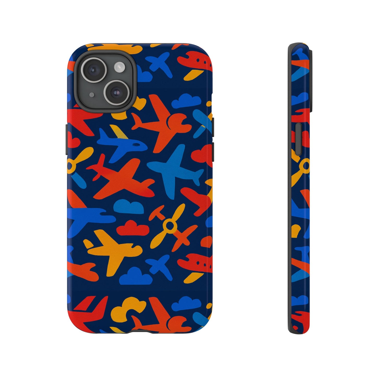 vibrant 3d wrap protective phone case with colourful aviation design for stylish protection compatible with iphone 13, 14, 15 & 16 – all models including pro, pro max & plus