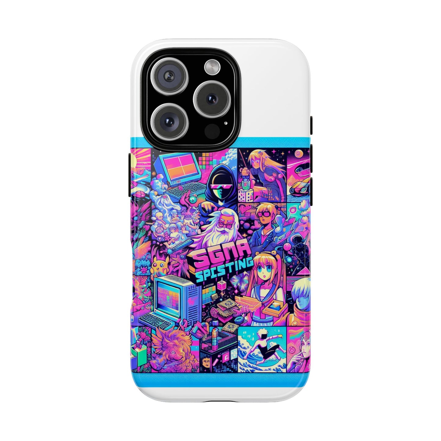 sigma sprinting vibrant protective phone case for smartphones, 3d wrap design with uv protection, durable shock absorbent material, ideal gift for anime and comic lovers