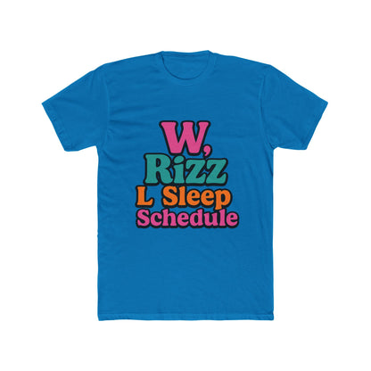 W, Rizz, L Sleep Schedule Meme Unisex T-Shirt - Fun Multicolor Graphic Tee for Men and Women, Perfect Gift for Meme Lovers