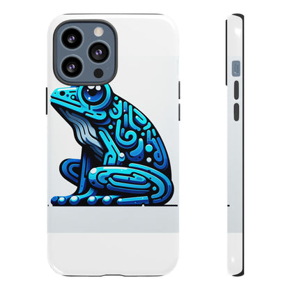 Vibrant Blue Frog 3D Wrap Phone Case for Unique Accessories Retro Style Compatible with iPhone 13, 14, 15 & 16 – All Models Including Pro, Pro Max & Plus
