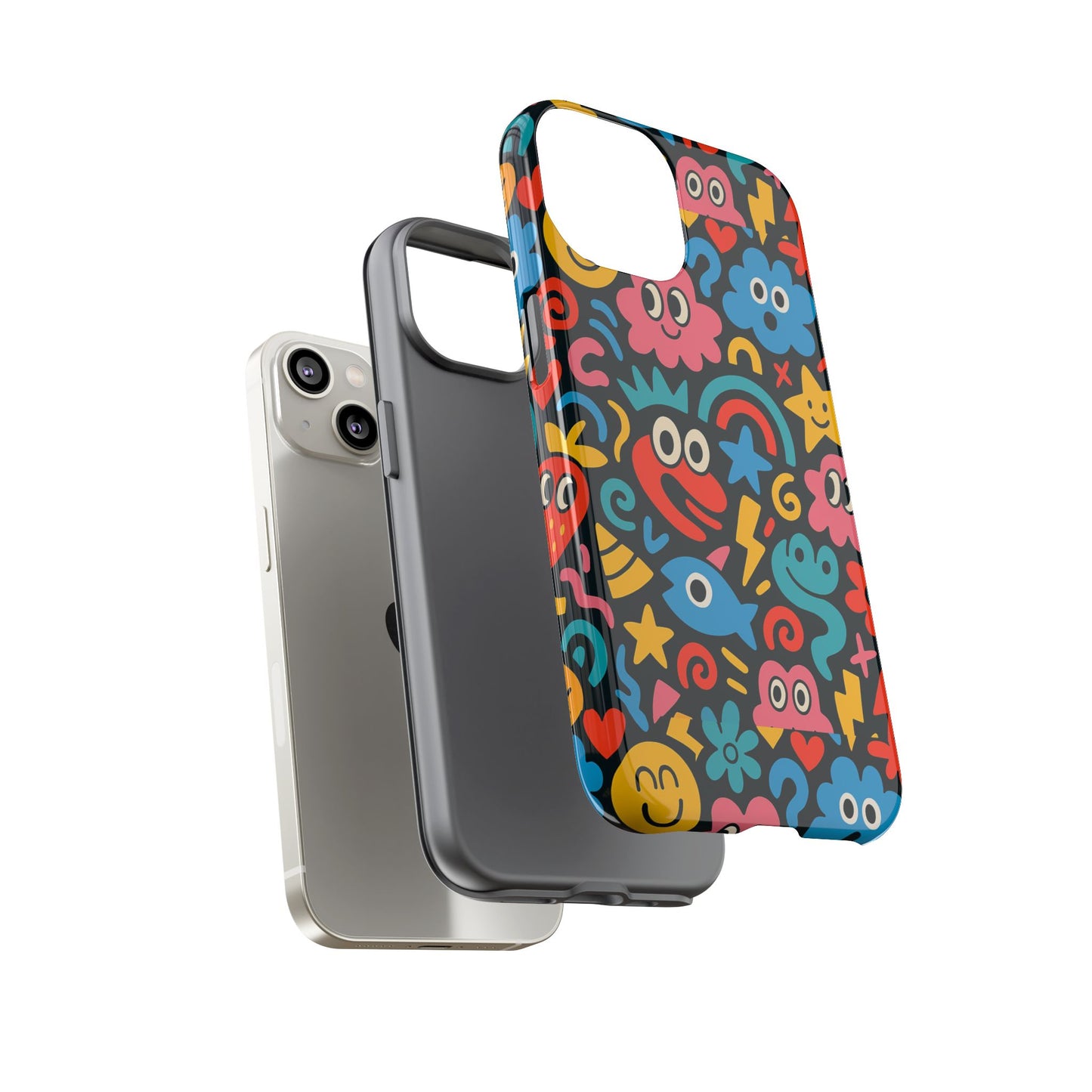 vibrant cartoon protective phone case with 3d wrap design for creative expression – compatible with iphone 13, 14, 15 & 16 – all models including pro, pro max & plus