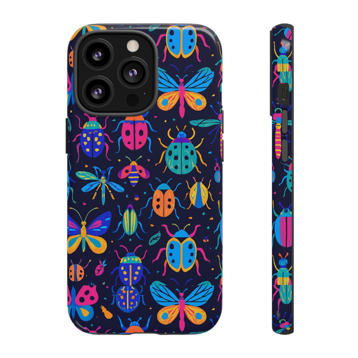 vibrant 3d insect design phone case for stylish protection and unique aesthetic compatible with iphone 13, 14, 15 & 16 – all models including pro, pro max & plus