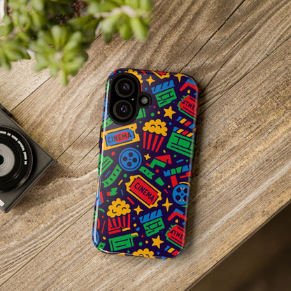 Vibrant Multicolour Cinema-Themed 3D Wrap Protective Phone Case for Self-Expression Stylish Protection Compatible with iPhone 13, 14, 15 & 16 – all models including Pro, Pro Max & Plus
