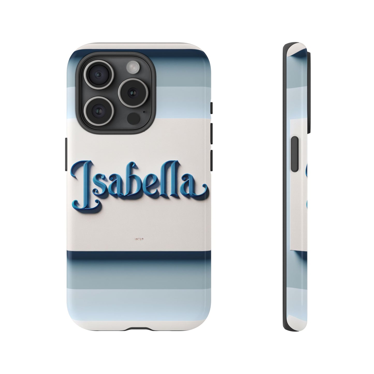 name isabella blue phone case with 3d wrap and vibrant anime inspired design for stylish protection and personalised smartphone accessory