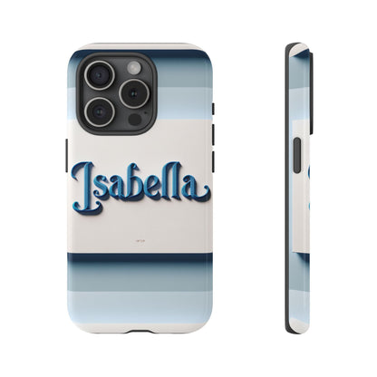 Name Isabella Blue Phone Case with 3D Wrap and Vibrant Anime Inspired Design for Stylish Protection and Personalised Smartphone Accessory