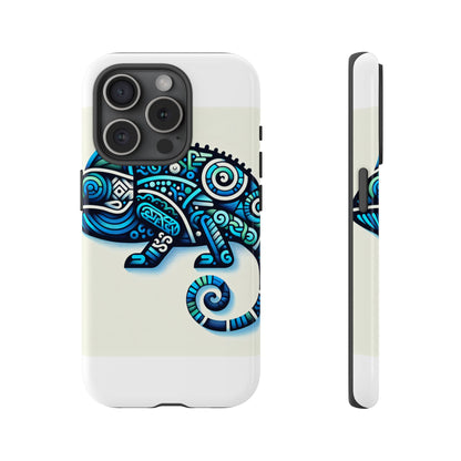 Vibrant 3D Chameleon Phone Case with Blue Design for Stylish Protection Compatible with iPhone 13, 14, 15 & 16 – All Models Including Pro, Pro Max & Plus