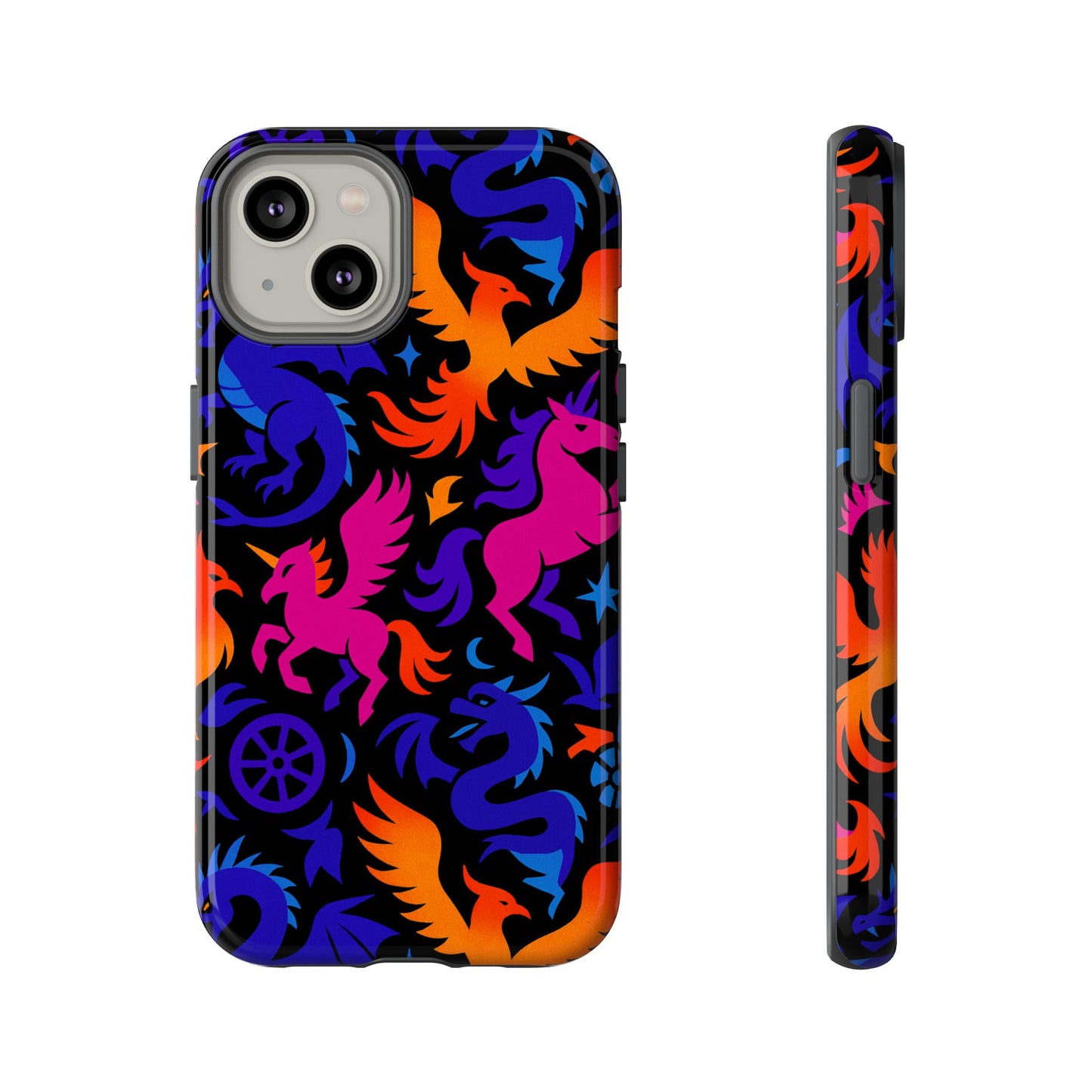 vibrant 3d fantasy design protective phone case for stylish protection compatible with iphone 13, 14, 15 & 16 – all models including pro, pro max & plus