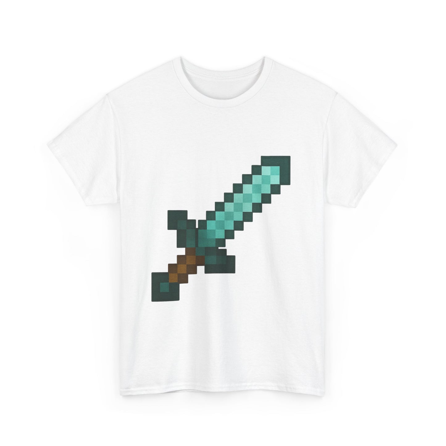 unisex heavy cotton tee - pixel sword design for gamers