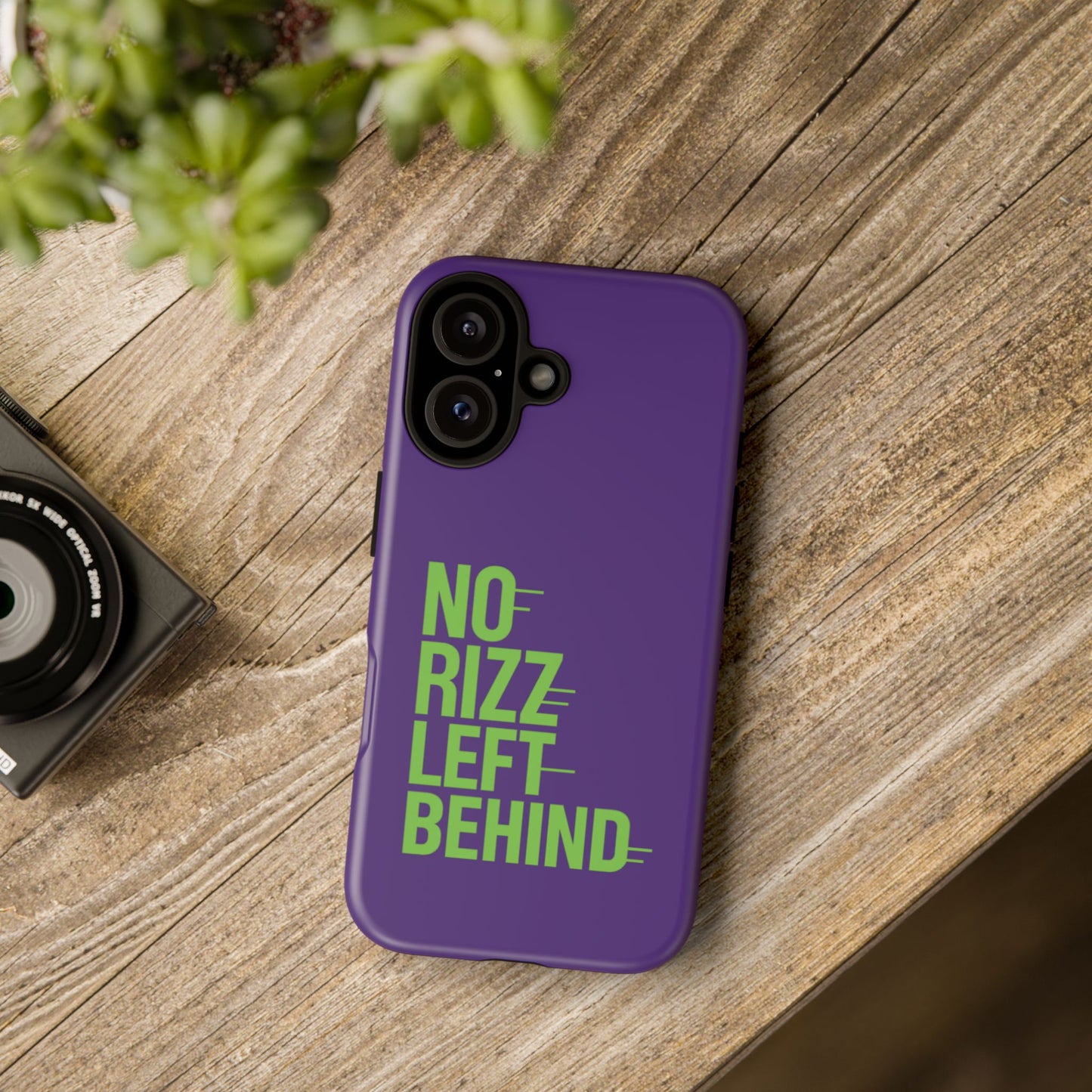 tough phone case - no rizz left behind - durable, stylish protection for active lifestyles - impact-resistant, dual layer, shock-absorbing tpu - perfect gift for tech lovers