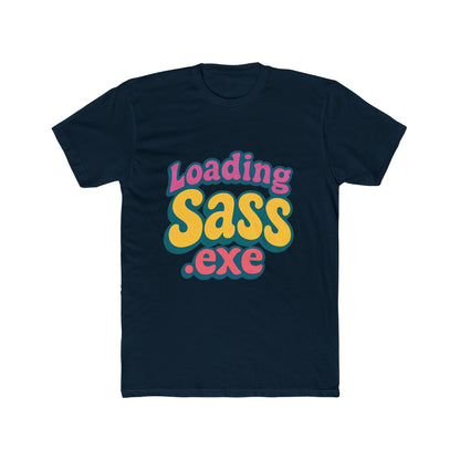 Loading Sass .Exe Meme Multicolor 1 Unisex T-Shirt – Funny Graphic Tee for All Genders, Trendy Viral Print, Comfortable Cotton Casual Wear