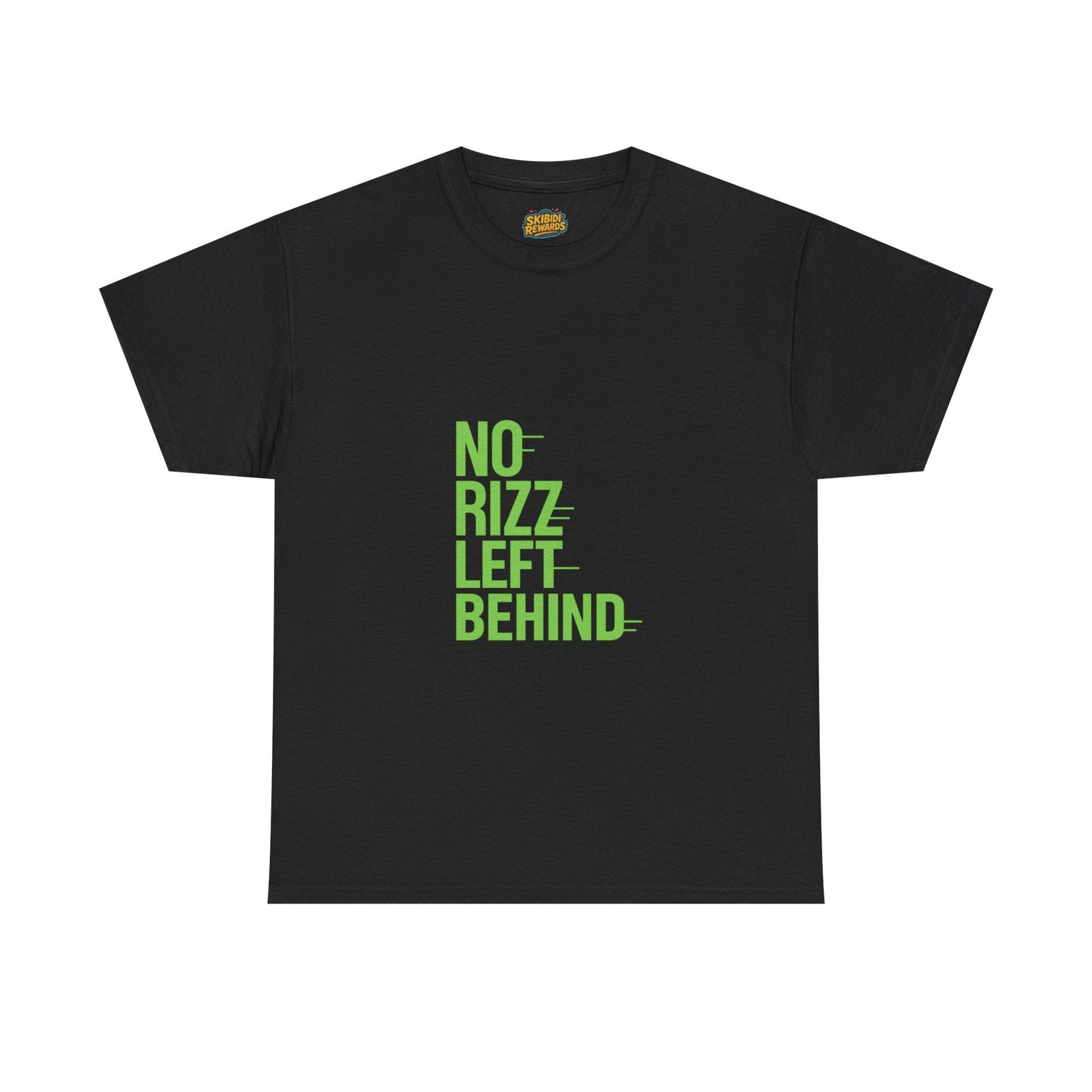 unisex heavy cotton tee - no rizz left behind - fun casual streetwear for men and women, comfortable fit, stylish design, perfect for everyday wear and casual outings