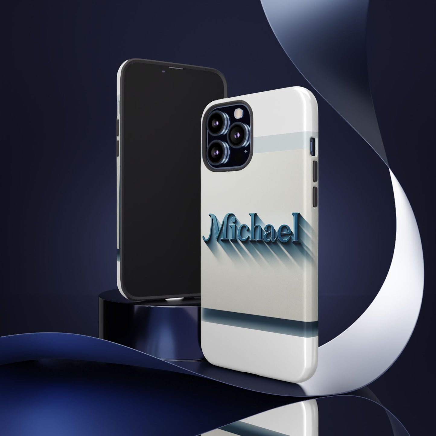 3d textured protective phone case in blue and white, stylish accessory for creative individuals, compatible with iphone 13, 14, 15 & 16 – all models including pro, pro max & plus