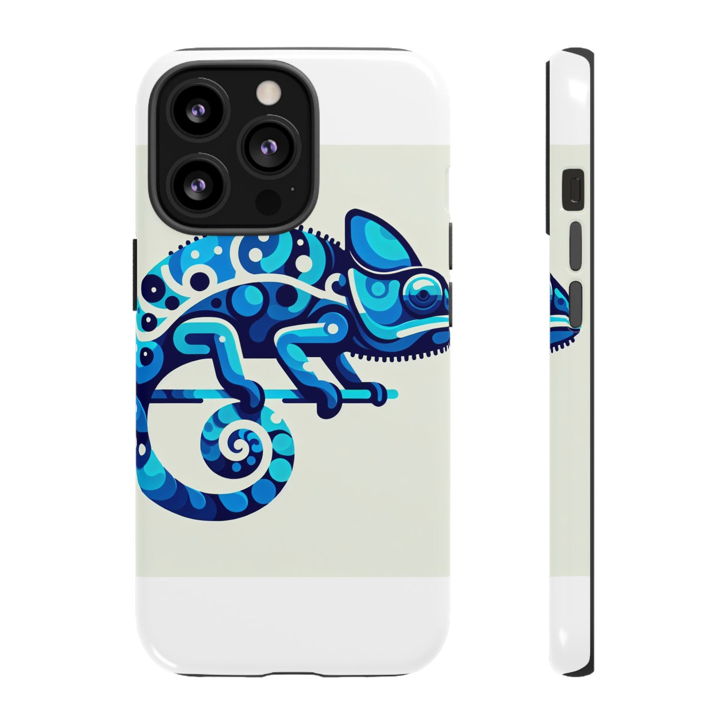 vibrant 3d chameleon phone case for stylish protection with unique blue animal design compatible with iphone 13, 14, 15 & 16 – all models including pro, pro max & plus