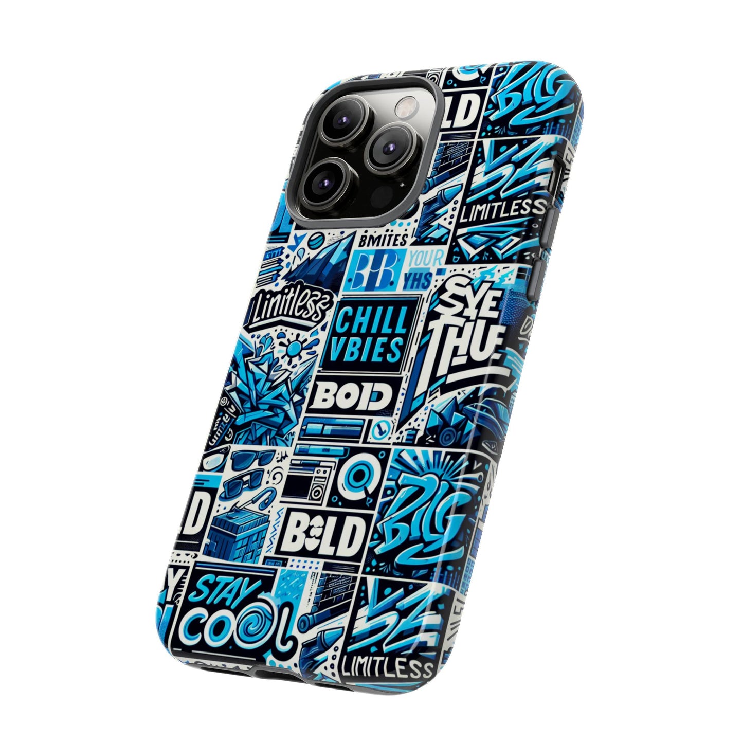 blue pattern image 9 phone case for smartphone protection with 3d wrap design and shock absorption in glossy or matte finish