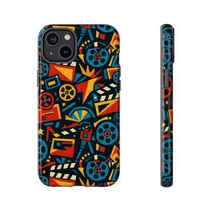 Vibrant Retro Movie-Inspired Protective Phone Case with 3D Design for Stylish Protection Compatible with iPhone 13, 14, 15 & 16 – All Models Including Pro, Pro Max & Plus