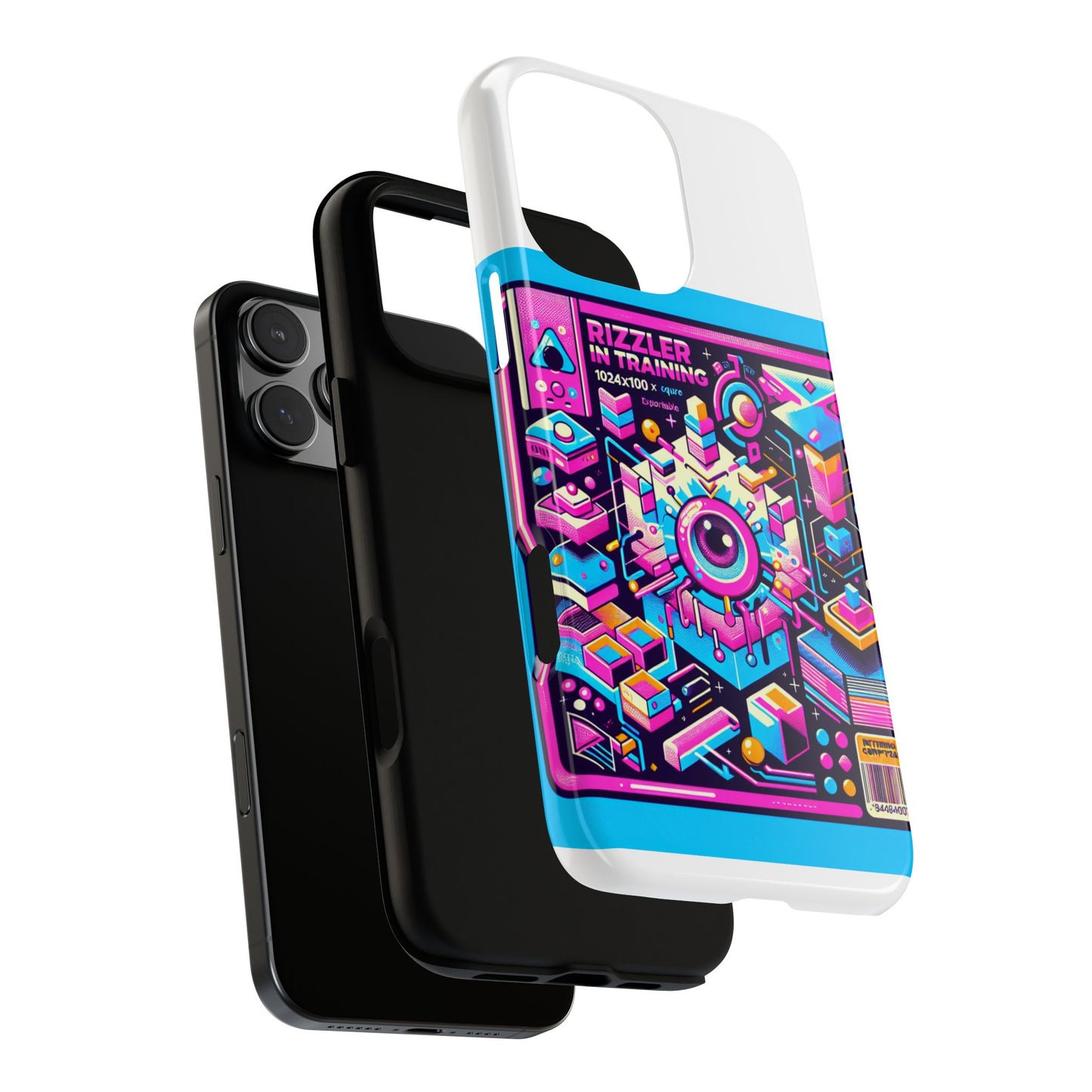 rizzler in training 3d wrap protective phone case for anime lovers