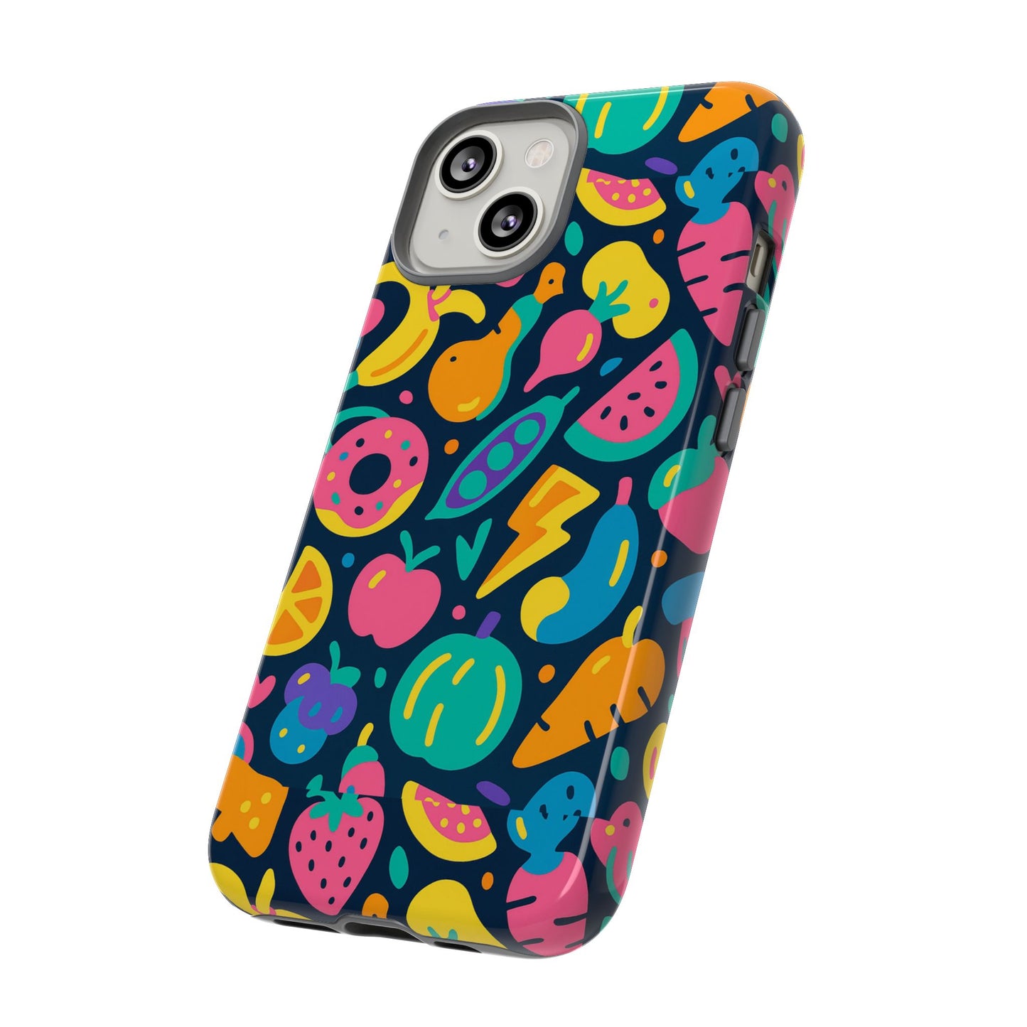 vibrant 3d fruit pattern protective phone case colourful accessory for stylish individuals compatible with iphone 13, 14, 15 & 16 – all models including pro, pro max & plus