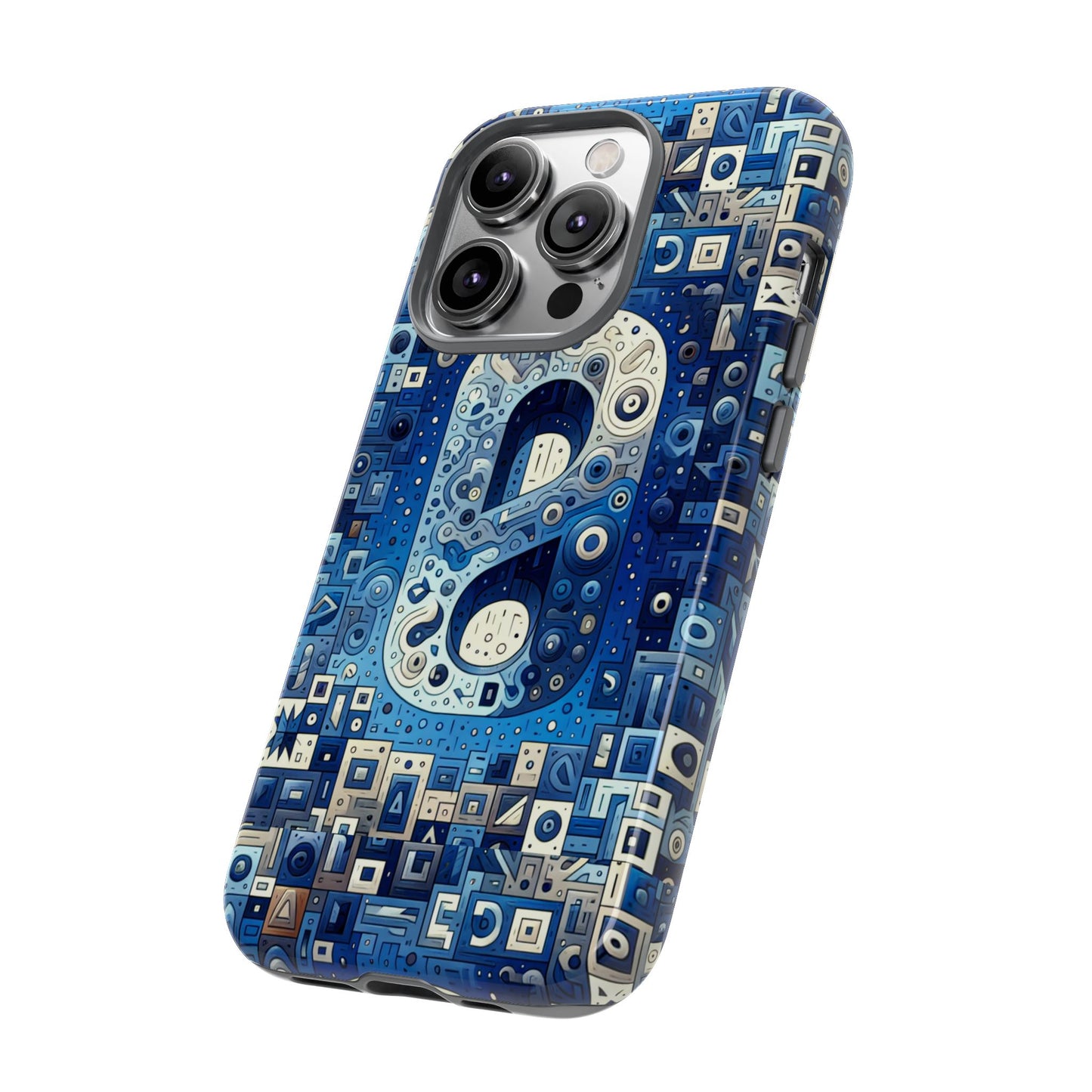 blue alphabet a phone case for mobile phones durable shockproof tpu cover with 3d wrap design for kids and teens
