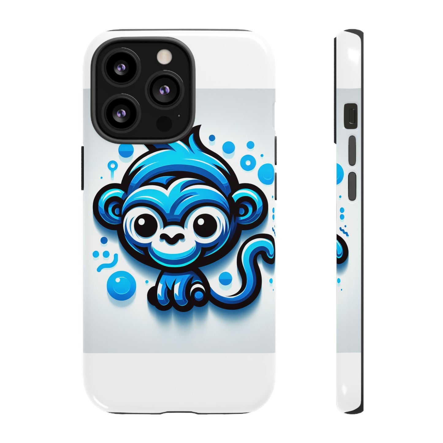 vibrant 3d wrap protective phone case with fun blue monkey design – stylish accessory for men and women – compatible with iphone 13, 14, 15 & 16 – all models including pro, pro max & plus