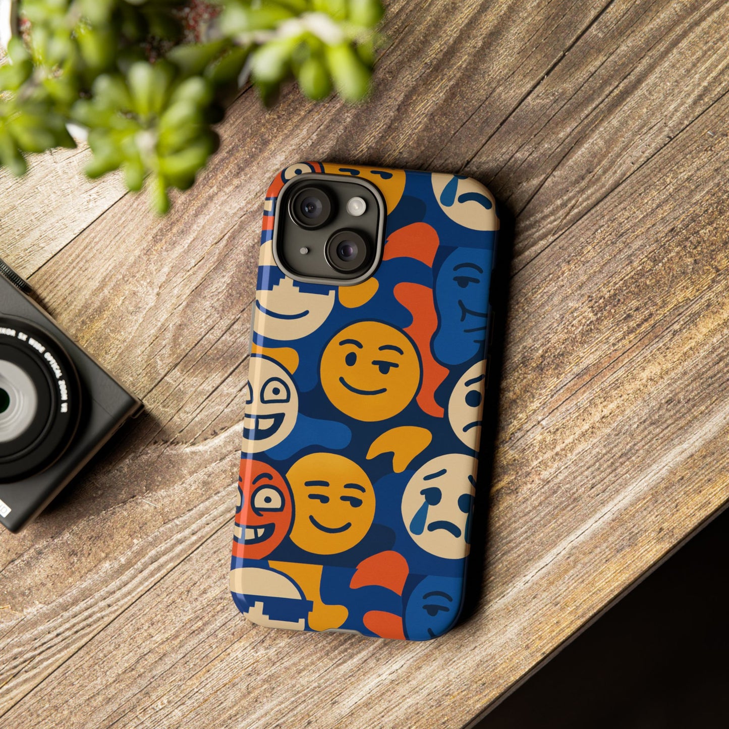 vibrant 3d emoji protective phone case for daily use – bold design for stylish expression – compatible with iphone 13, 14, 15 & 16 – all models including pro, pro max & plus