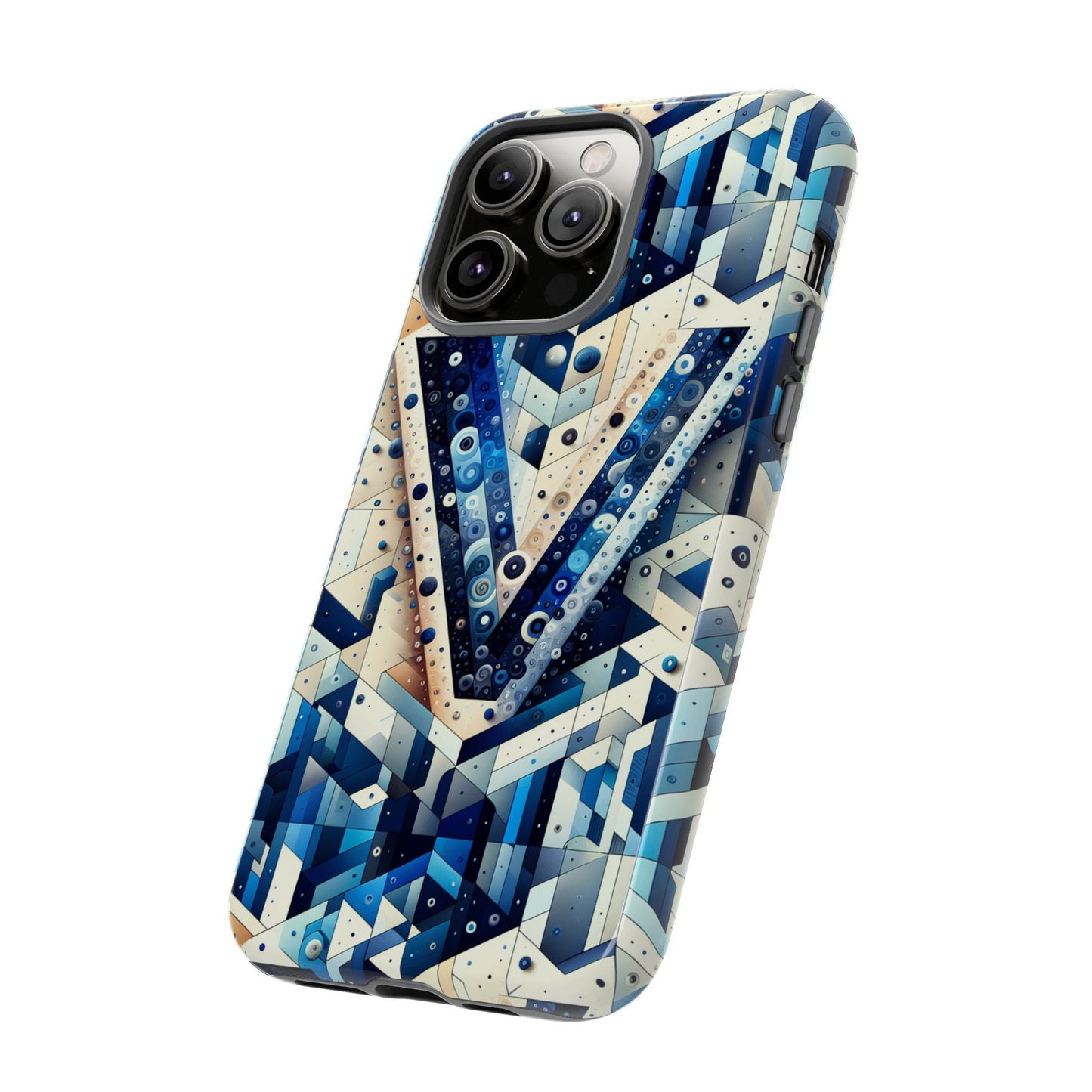 blue alphabet v phone case for samsung and iphone shockproof protective cover with 3d wrap design and uv resistance