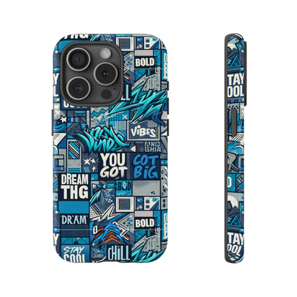 Vibrant 3D Wrap Protective Phone Case in Blue with Playful Graphic Design for Stylish Protection – Compatible with iPhone 13, 14, 15 & 16 – All Models Including Pro, Pro Max & Plus