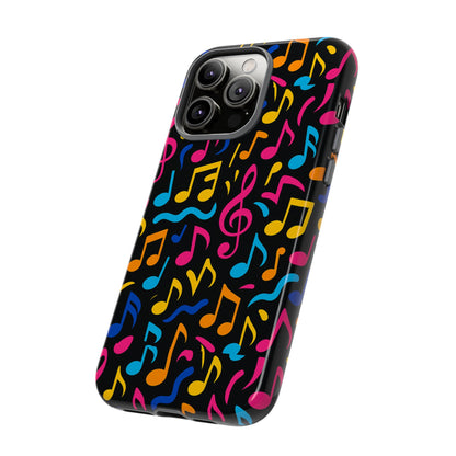 Vibrant Music Themed Phone Case with Colourful 3D Design – Stylish Protection for Music Lovers – Compatible with iPhone 13, 14, 15 & 16 – all models including Pro, Pro Max & Plus