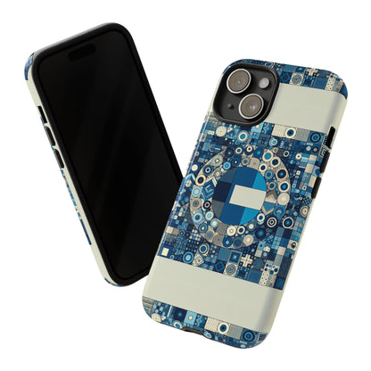 Blue Alphabet E Letter Phone Case with 3D Wrap and Shock Absorption for Kids and Teens Stylish Protective Cover