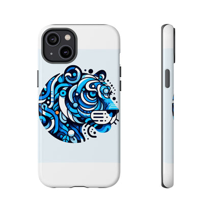 Vibrant 3D Wrap Protective Phone Case with Unique Blue Lion Design for Stylish Expression and Fun Accessories Compatible with iPhone 13, 14, 15 & 16 – all models including Pro, Pro Max & Plus