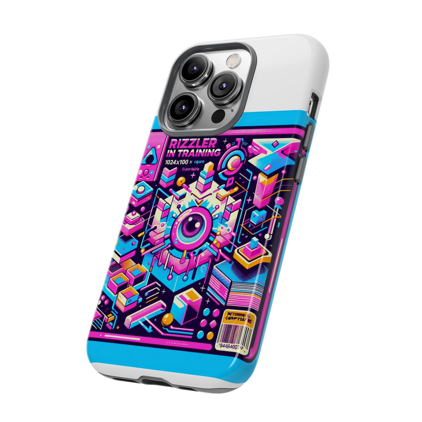 rizzler in training 3d wrap protective phone case for anime lovers