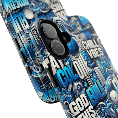 Blue Pattern Image 28 Design Phone Case for Men Women Shockproof Protective Cover with 3D Wrap and UV Protection