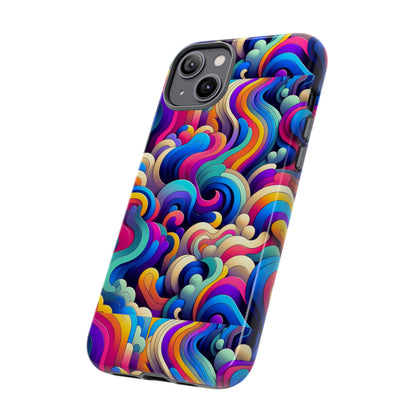 Pink Pattern Image 9 Phone Case with 3D Wrap and Shock Protection for Smartphones