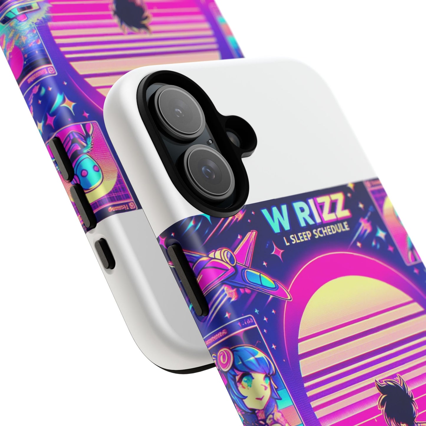 w rizz l sleep schedule protective phone case for anime lovers