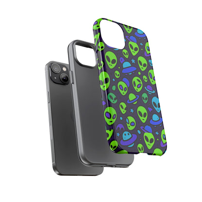 Vibrant Alien 3D Wrap Protective Phone Case in Multicolour Design for Fun Smartphone Accessories Compatible with iPhone 13, 14, 15 & 16 – all models including Pro, Pro Max & Plus