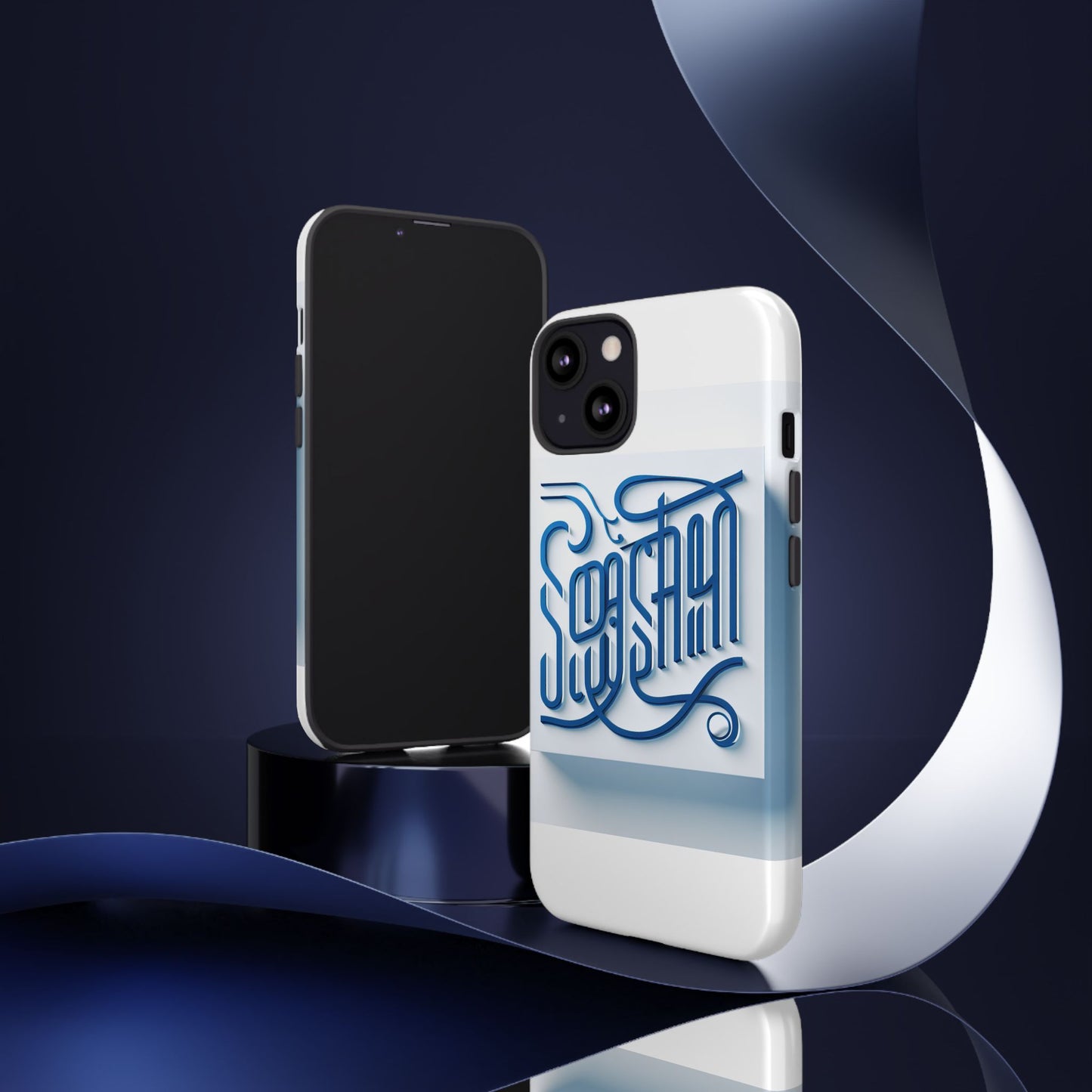 vibrant blue 3d alphabet phone case for stylish protection and unique expression compatible with iphone 13, 14, 15 & 16 – all models including pro, pro max & plus