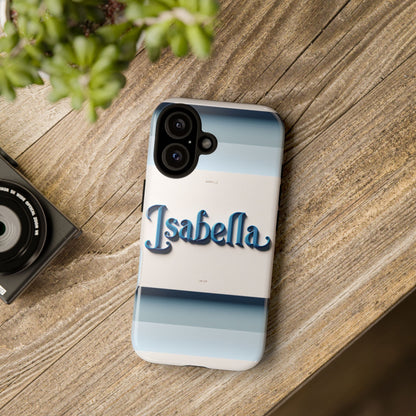 Name Isabella Blue Phone Case with 3D Wrap and Vibrant Anime Inspired Design for Stylish Protection and Personalised Smartphone Accessory