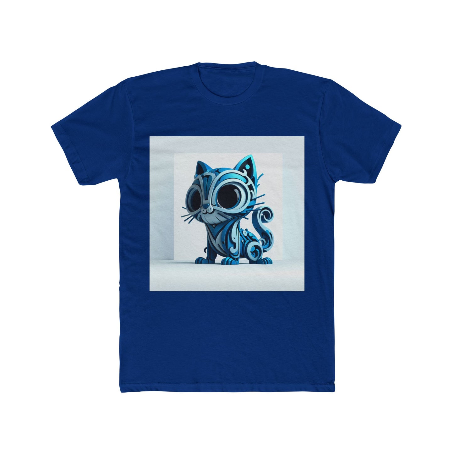 unisex t-shirt with animal graphic - soft blue cotton casual tee for men & women, stylish gift for animal lovers